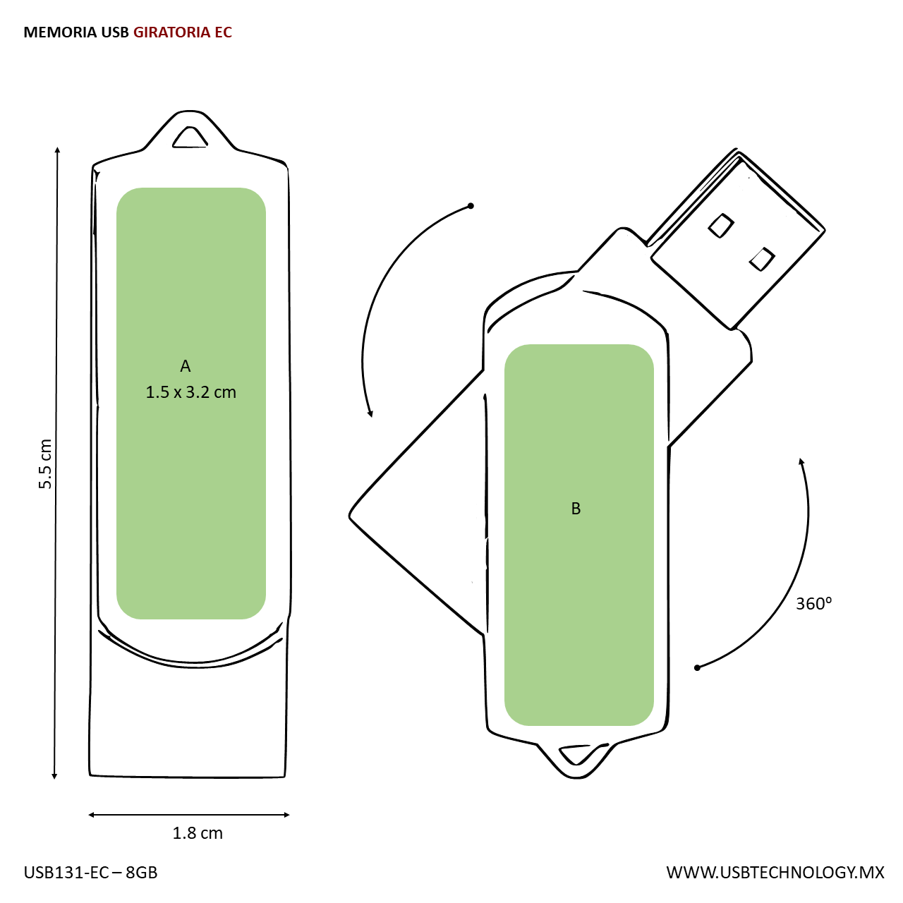 USB London Eco 8GB vista 4