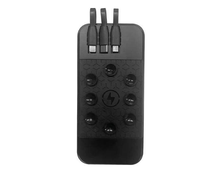 Batería portátil con ventosas 3 en 1 de carga rápida con luz cap. 10000 mah Bingo vista 3