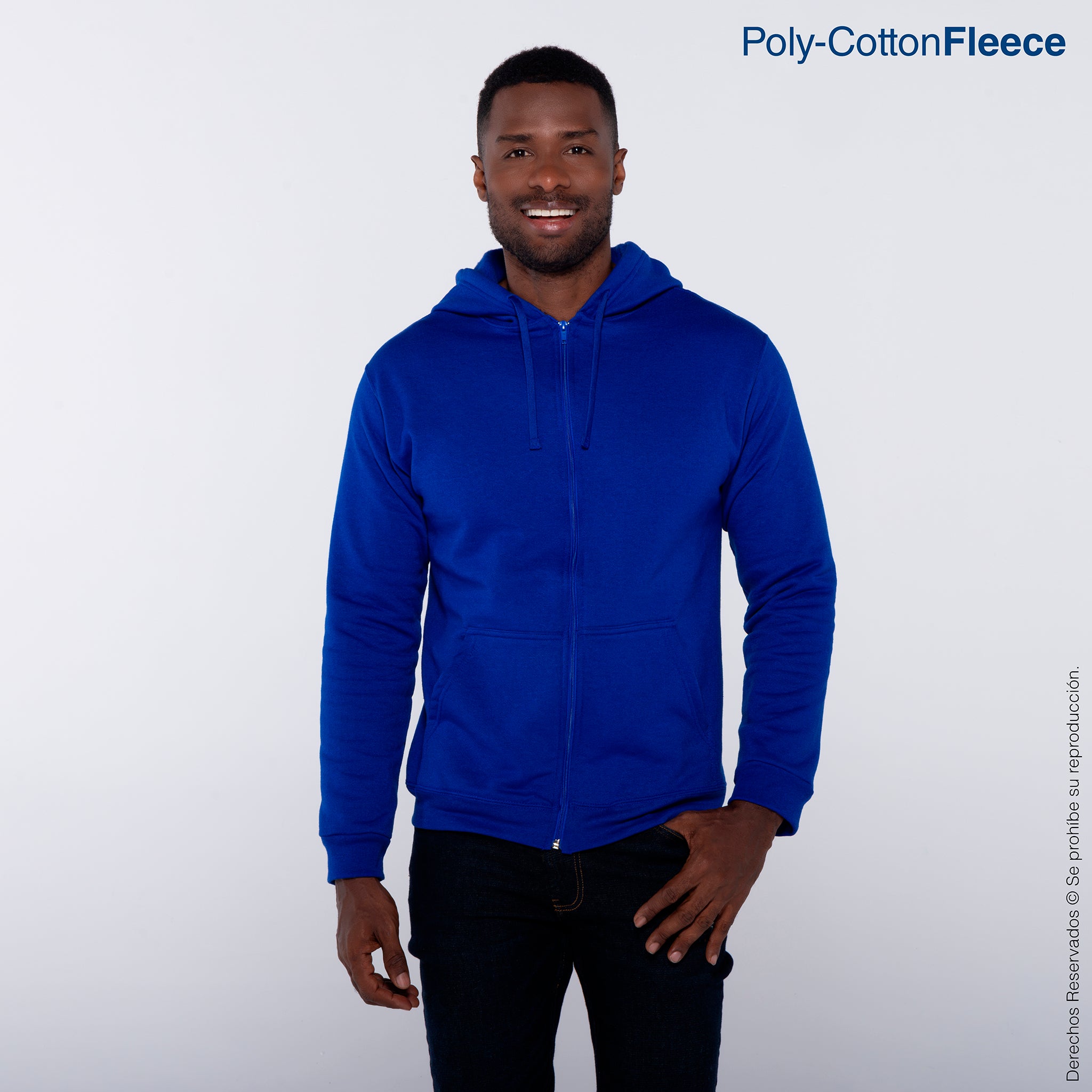 Sudadera con Capucha, Cangurera y Cierre C0702