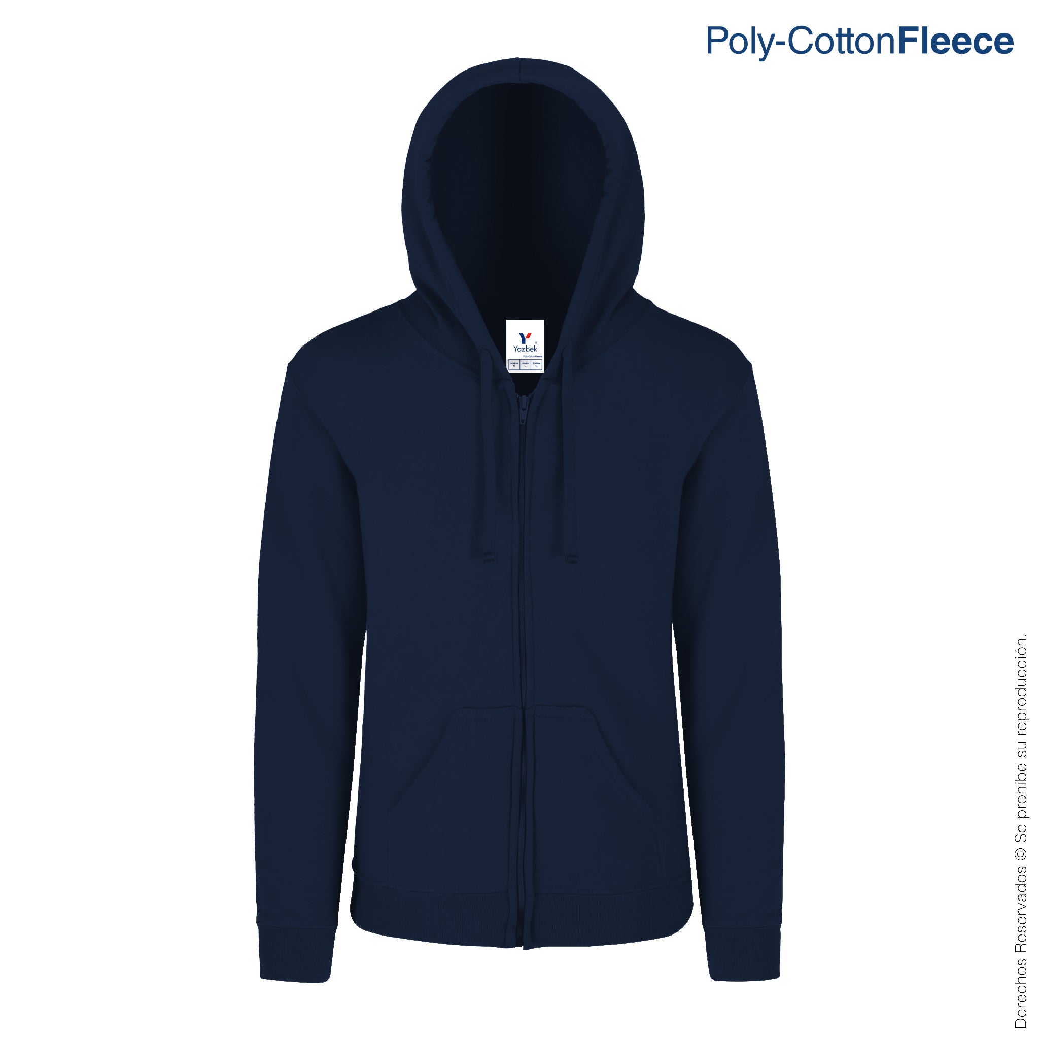 Sudadera con Capucha, Cangurera y Cierre C0702 vista 3