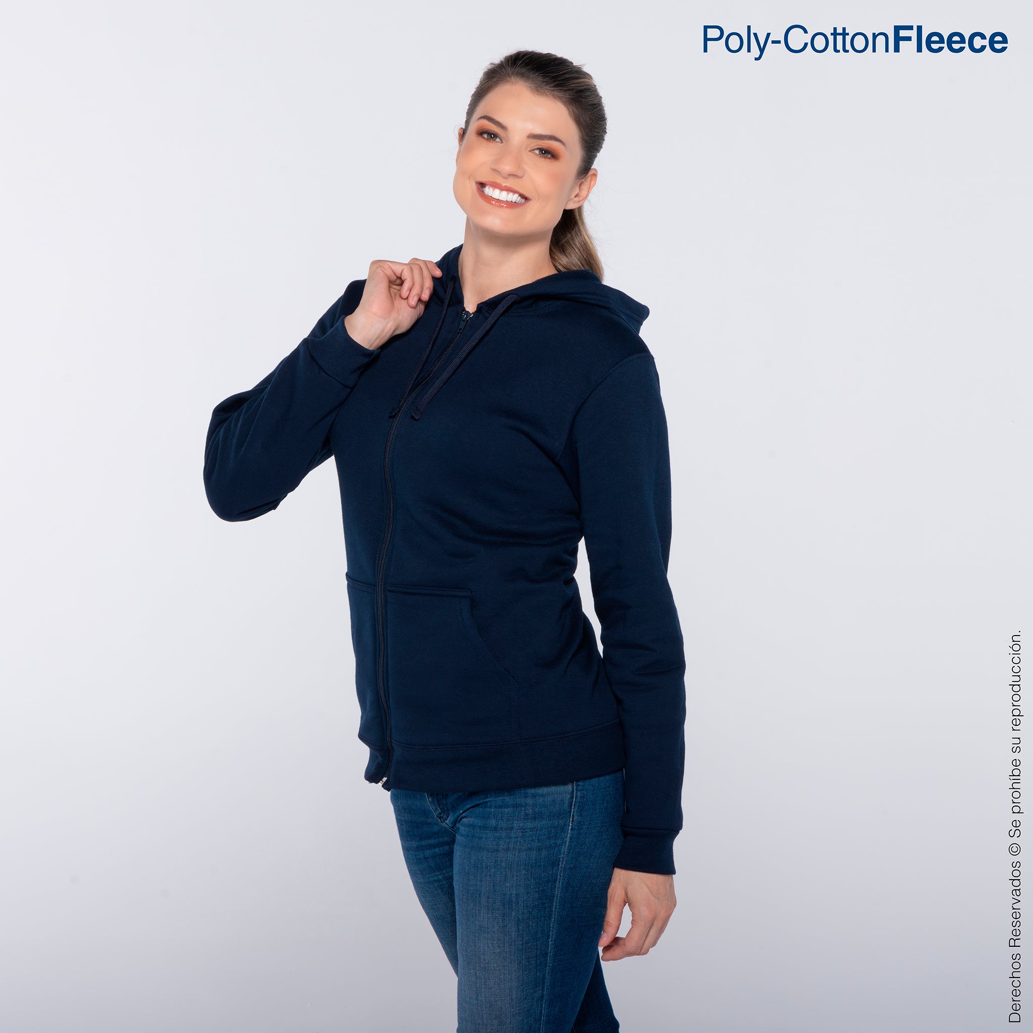 Sudadera con Capucha, Cangurera y Cierre C0702 vista 2