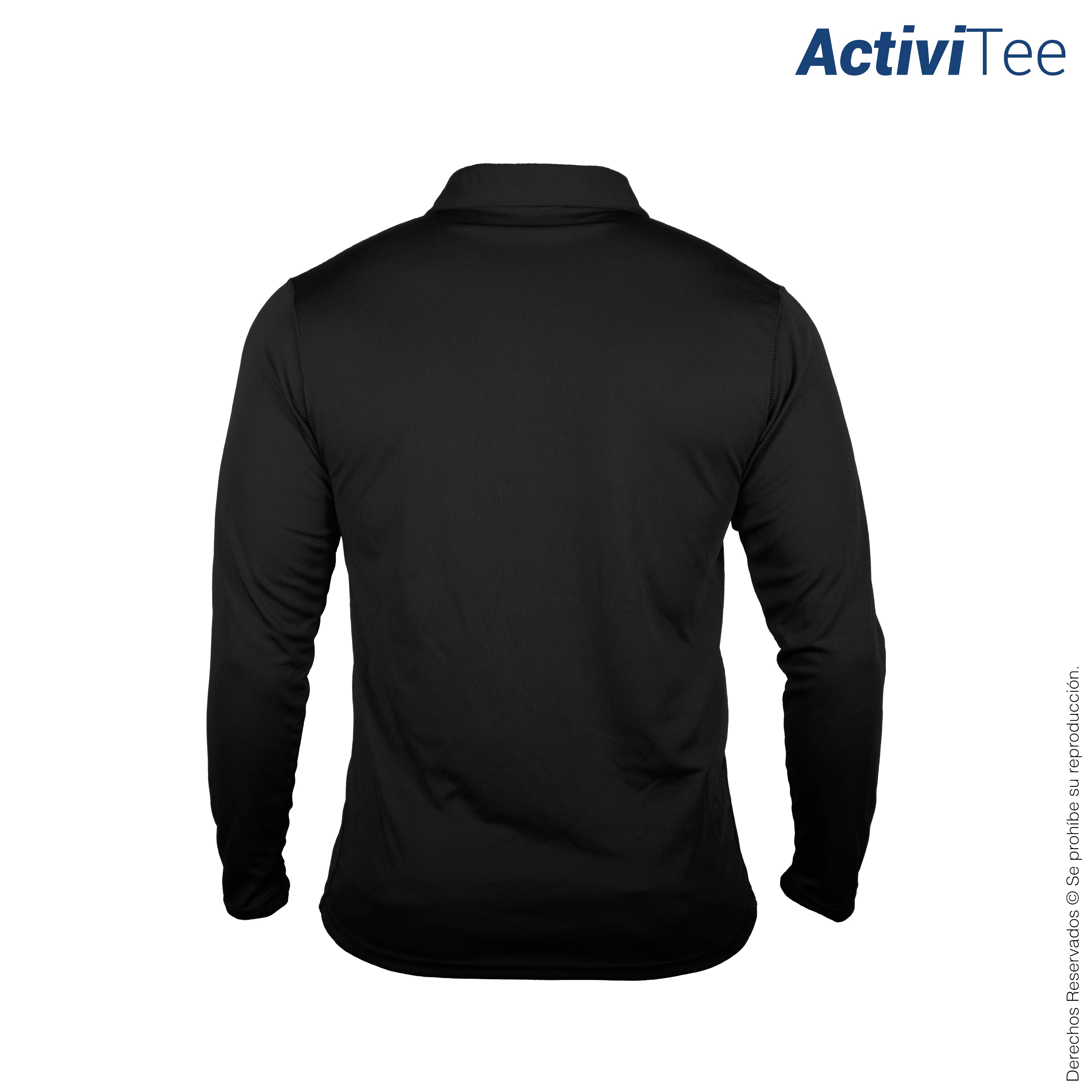 Playera Tipo Polo Manga Larga C1504 vista 3