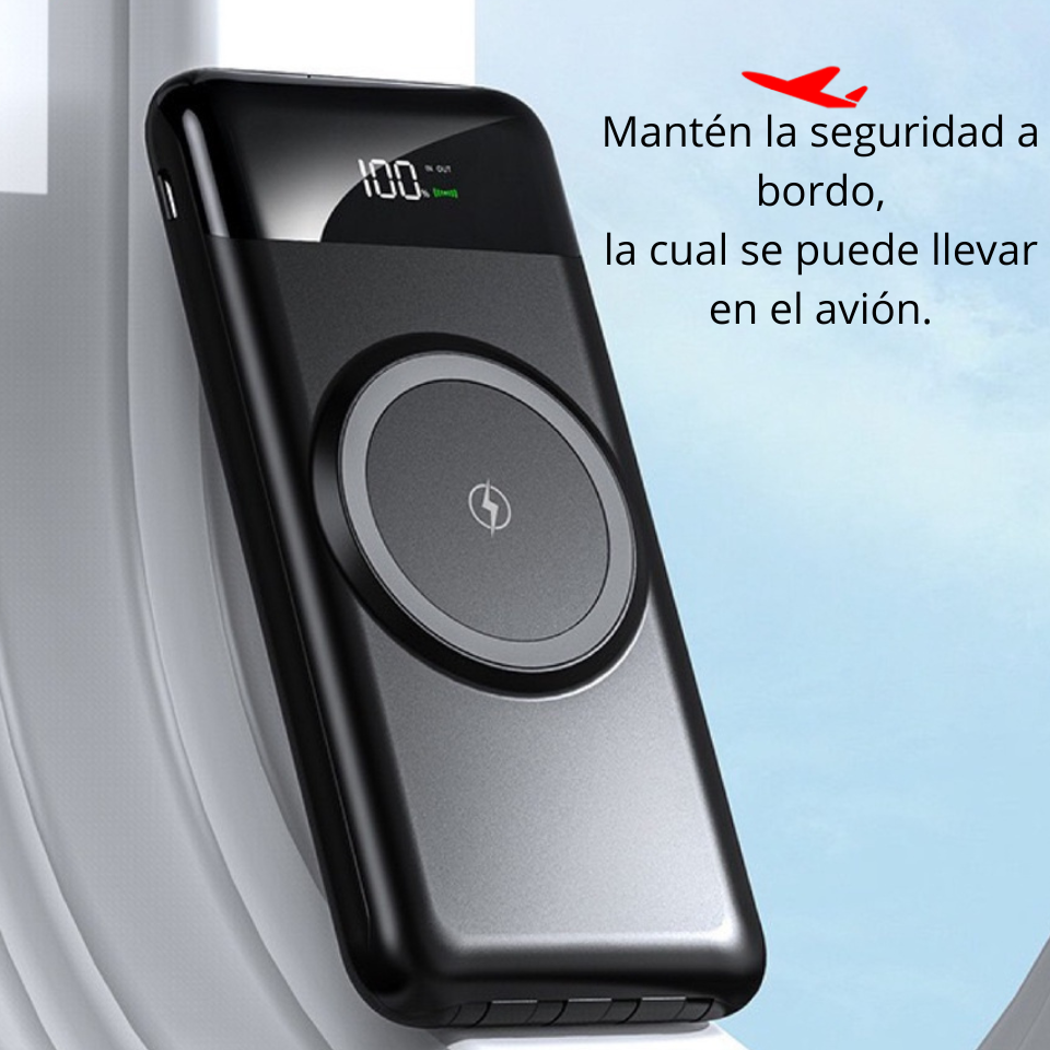 POWER BANK WIRELESS Qi 4 EN 1 DE 10,000 mAh vista 3