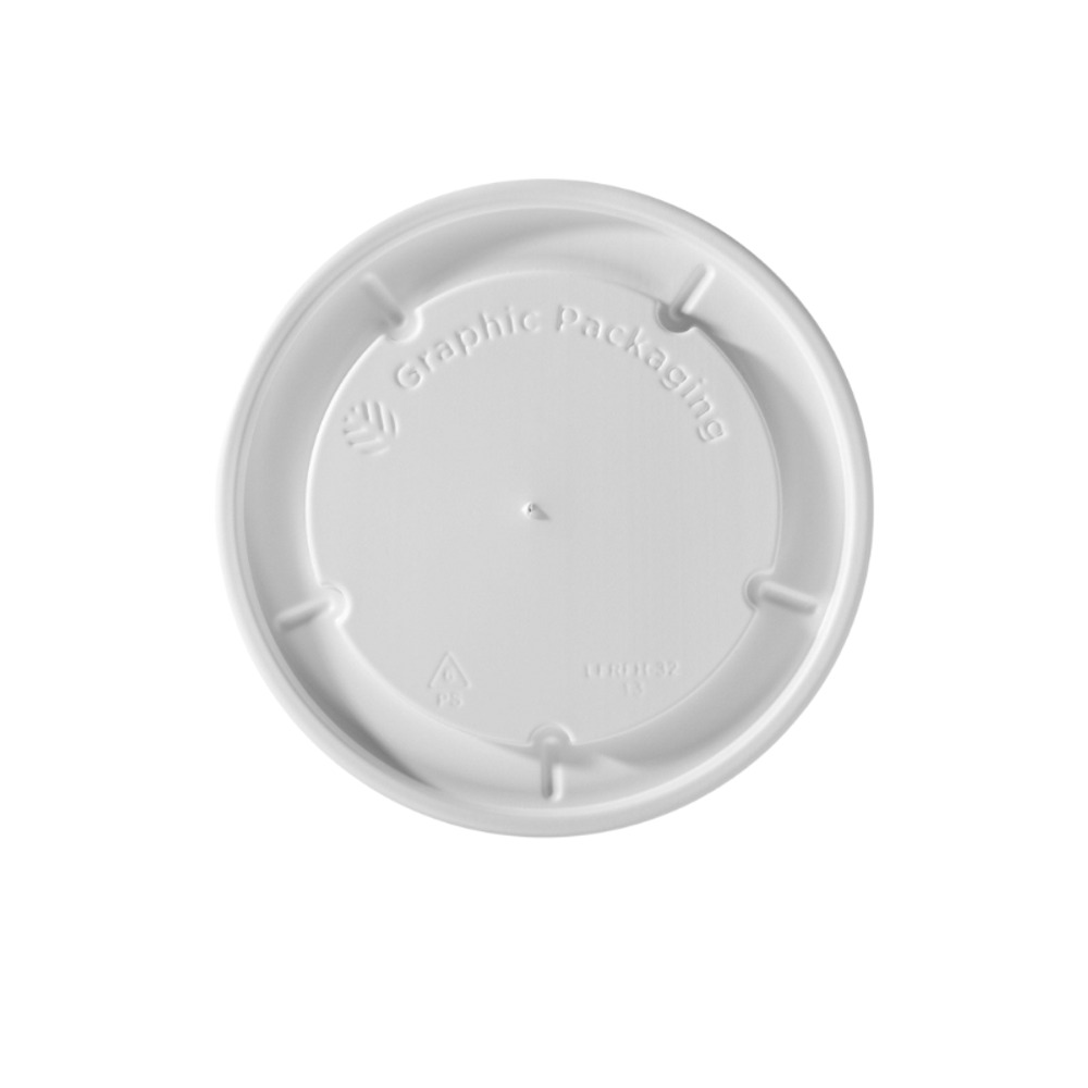 Tapa Plana Para Contenedor 6/8/10/16 Oz Blanca