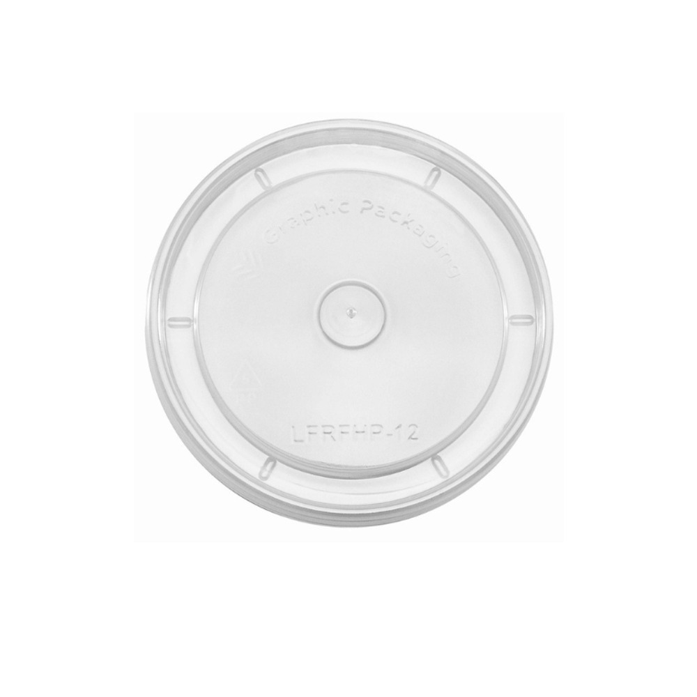 Tapa Plana Para Contenedor 12 Oz Traslucida