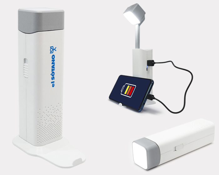 Lámpara plegable con batería cap. 1200 mah Pixar