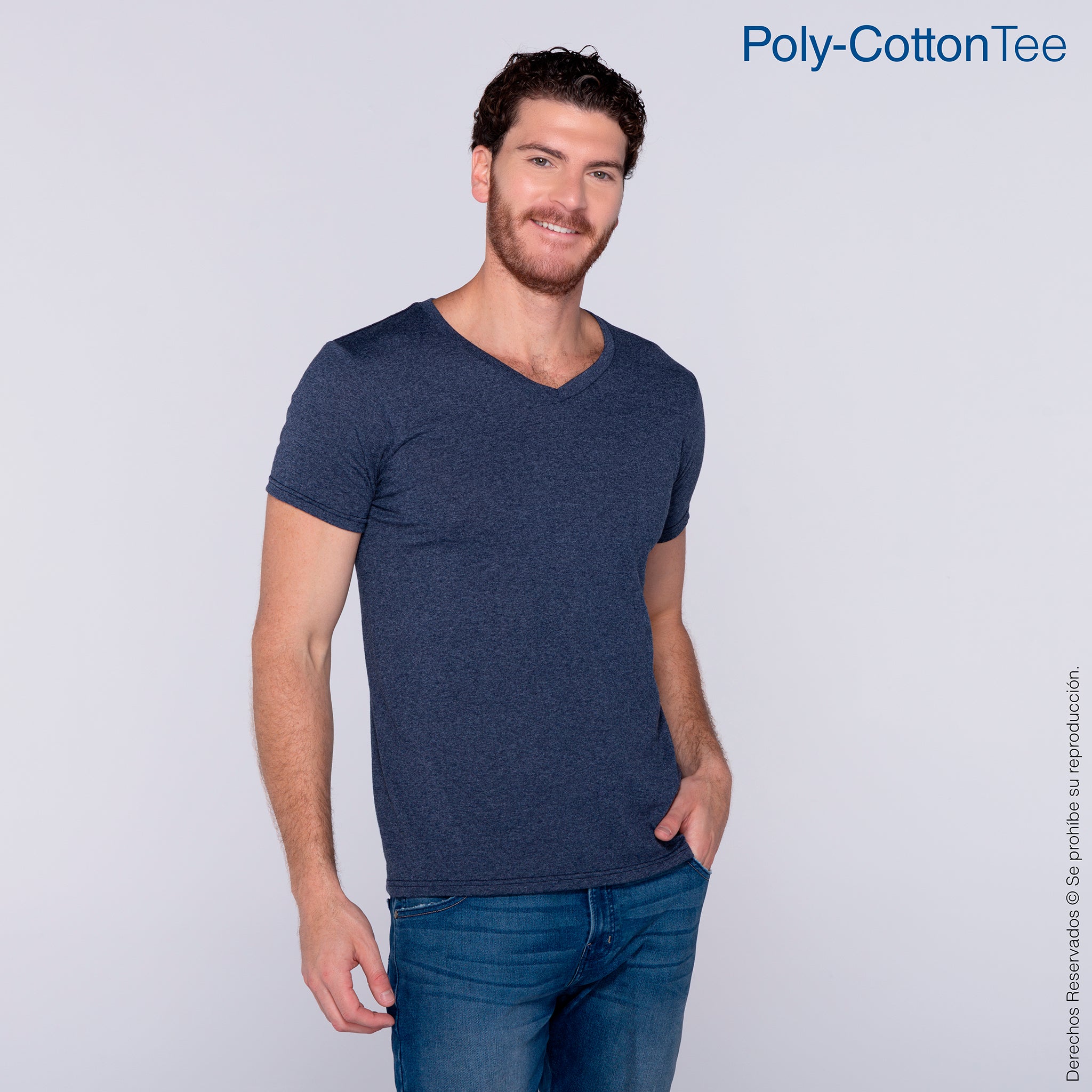 Playera Cuello V Manga Corta C0356