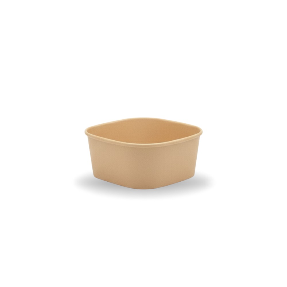 Contenedor De Papel Cuadrado 16 Oz Kraft