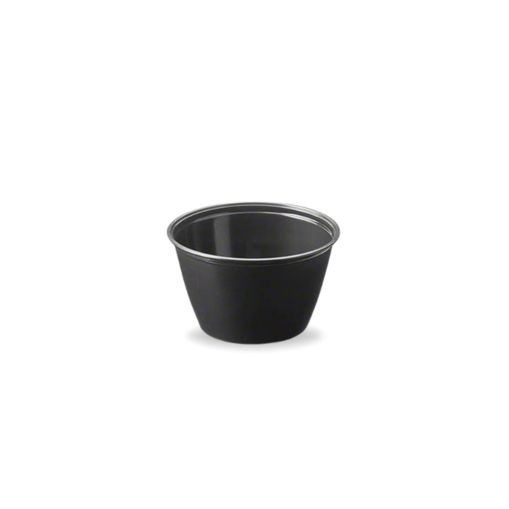 Vaso Souffle Polipropileno 4 Oz Negro
