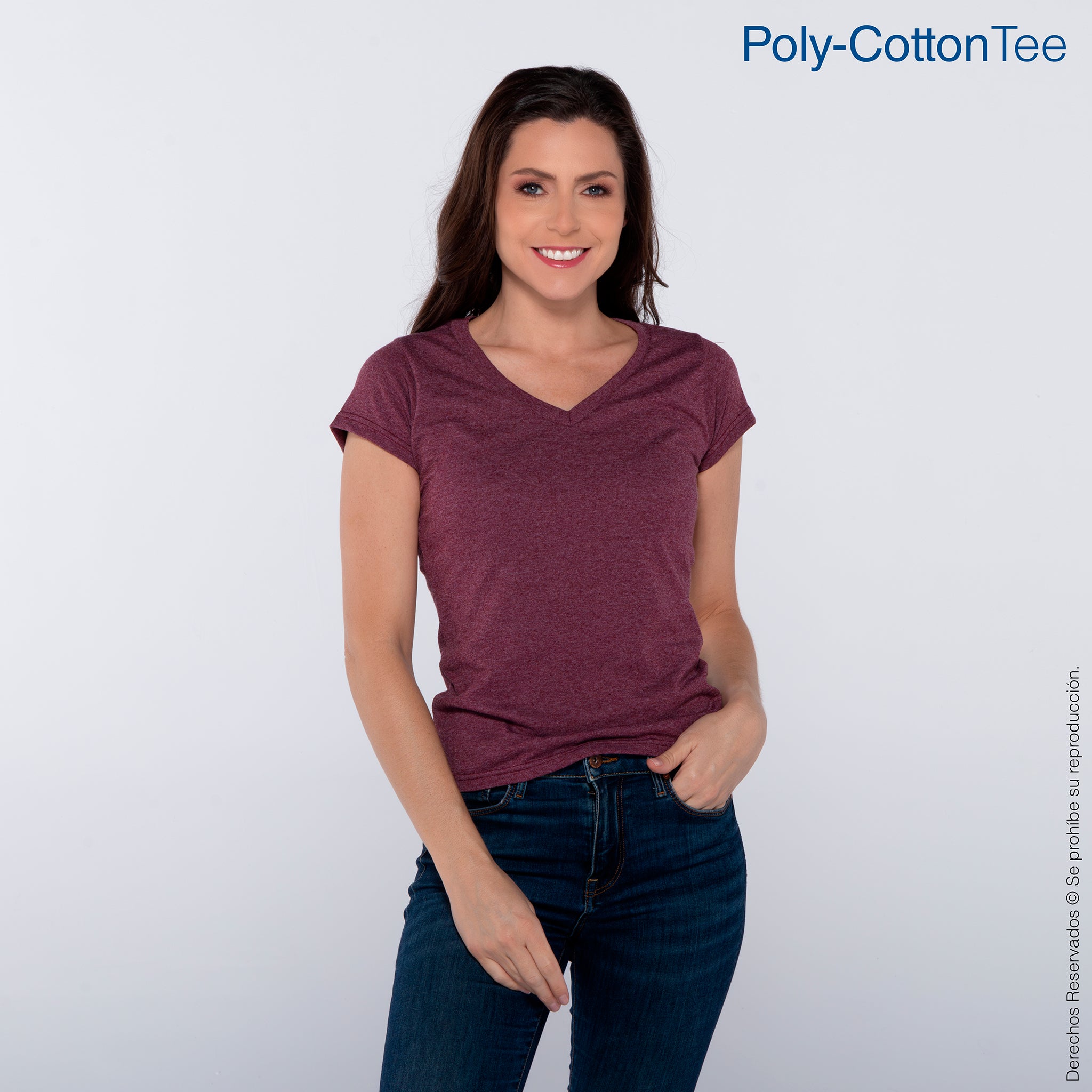 Playera Cuello V Manga Corta D0356
