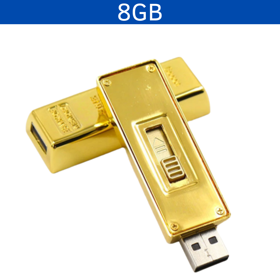 USB Lingote Oro 8GB vista 3