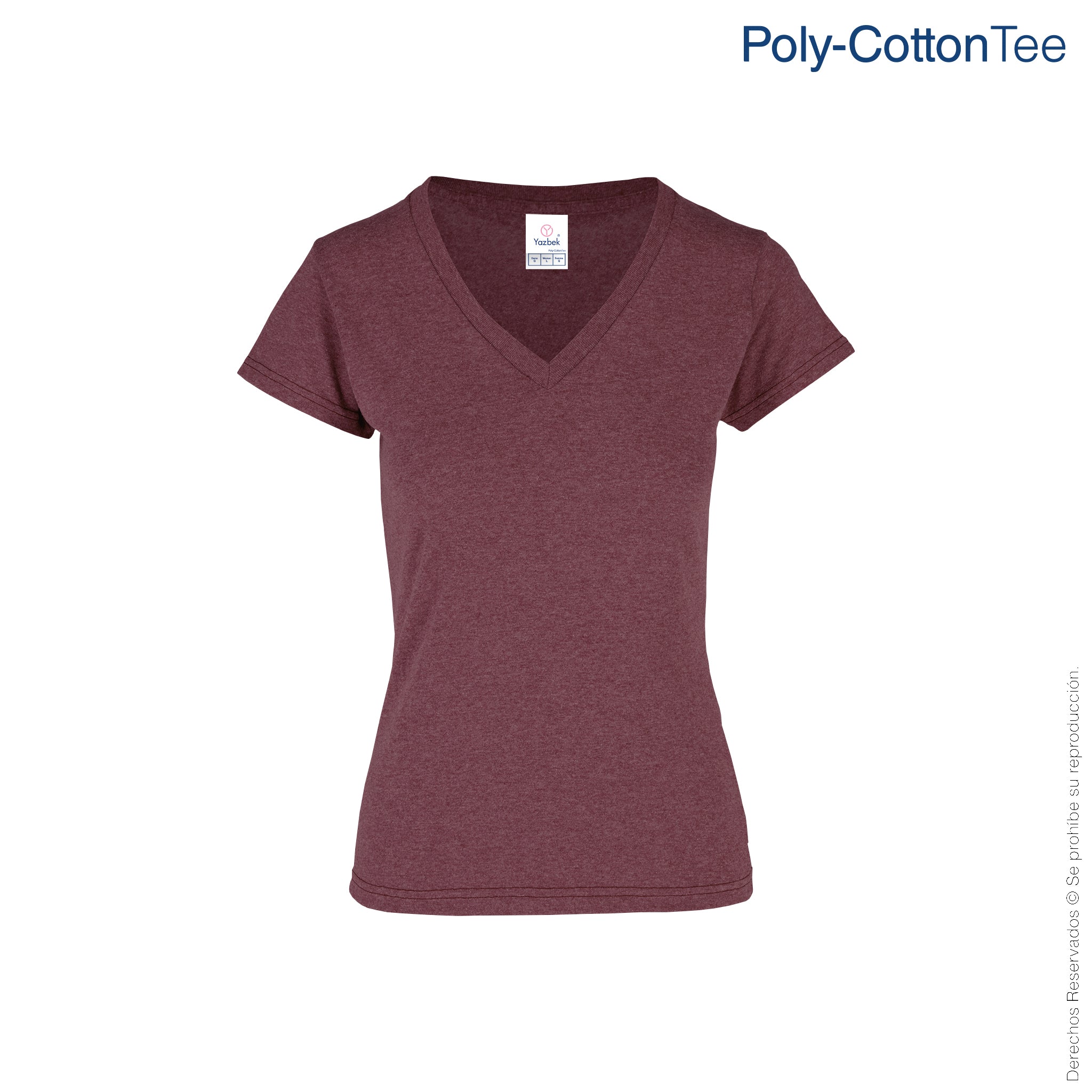 Playera Cuello V Manga Corta D0356 vista 2