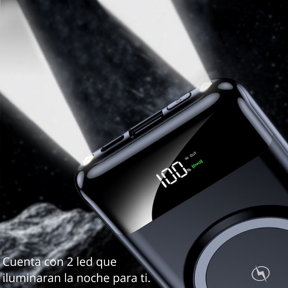 POWER BANK WIRELESS Qi 4 EN 1 DE 10,000 mAh vista 4