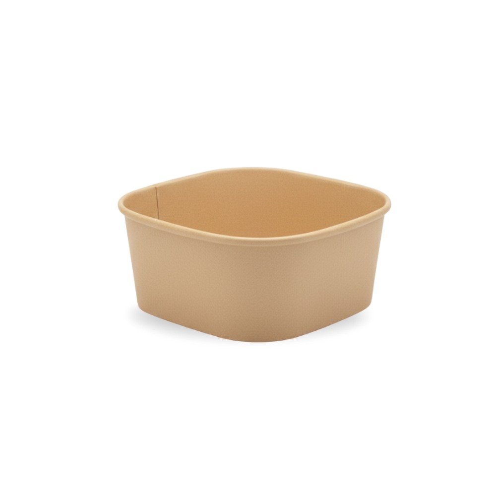 Contenedor De Papel Cuadrado 42 Oz Kraft