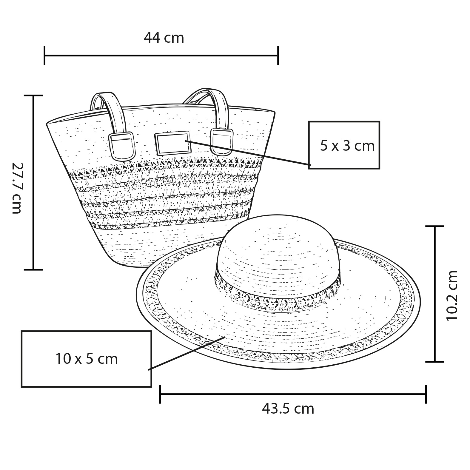 Sombrero y bolsa Rosie vista 4