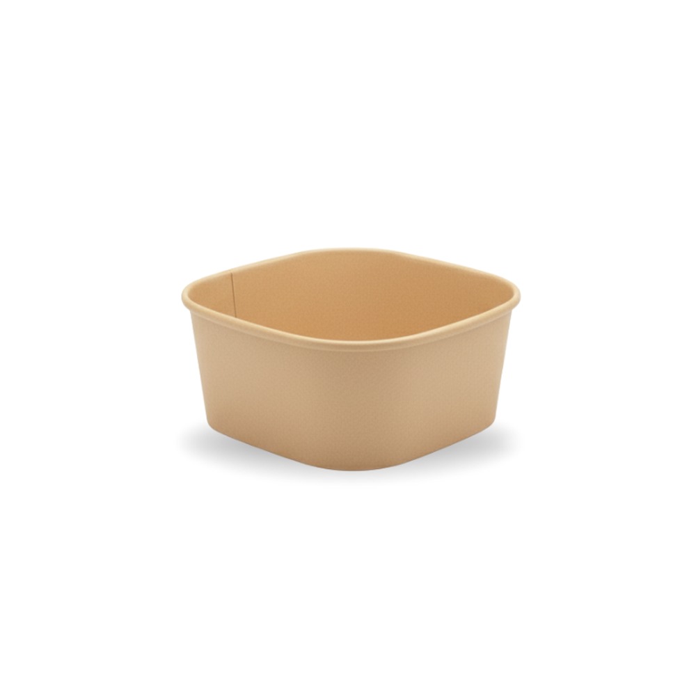 Contenedor De Papel Cuadrado 22 Oz Kraft