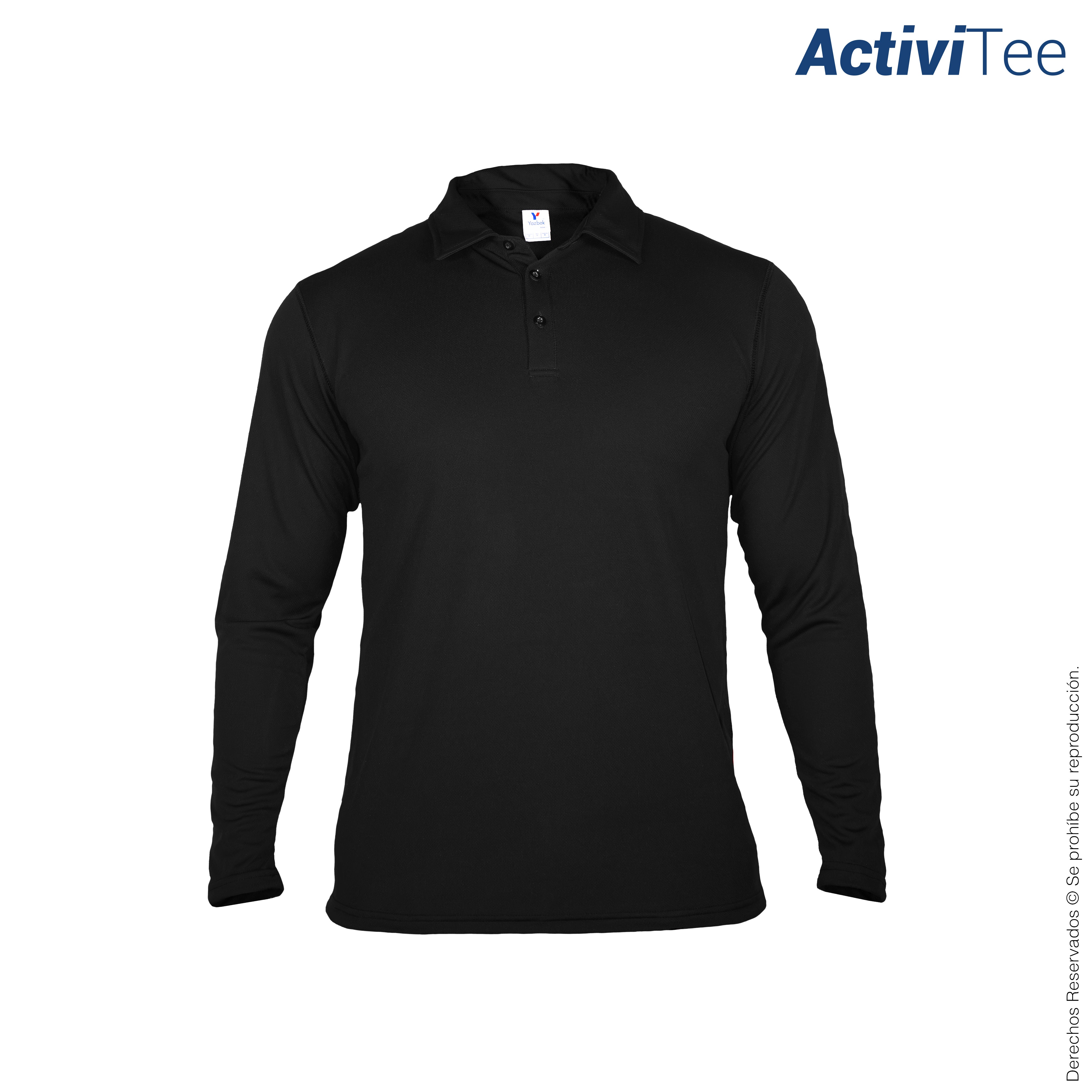 Playera Tipo Polo Manga Larga C1504 vista 2