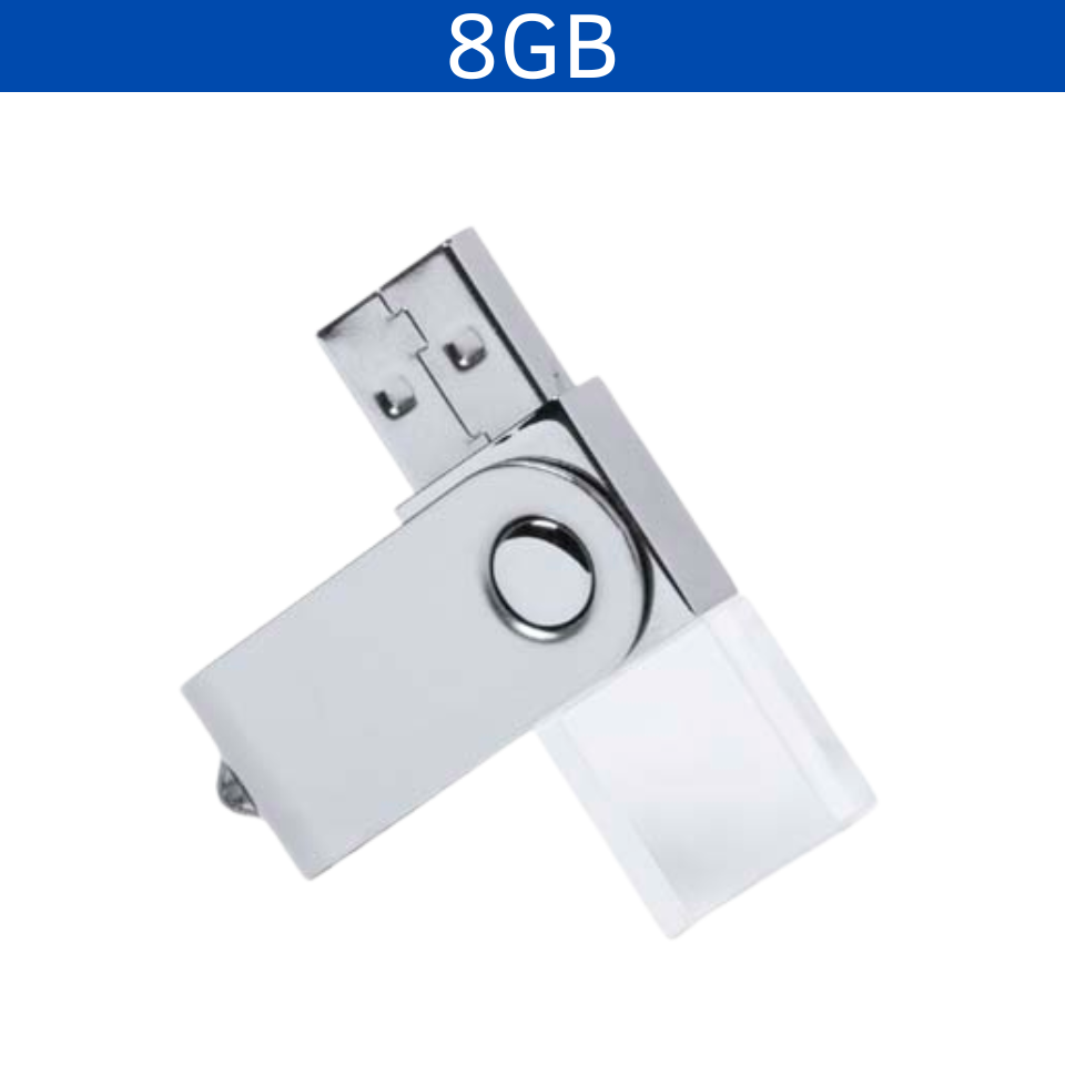 USB Mini Cristal 8GB vista 3