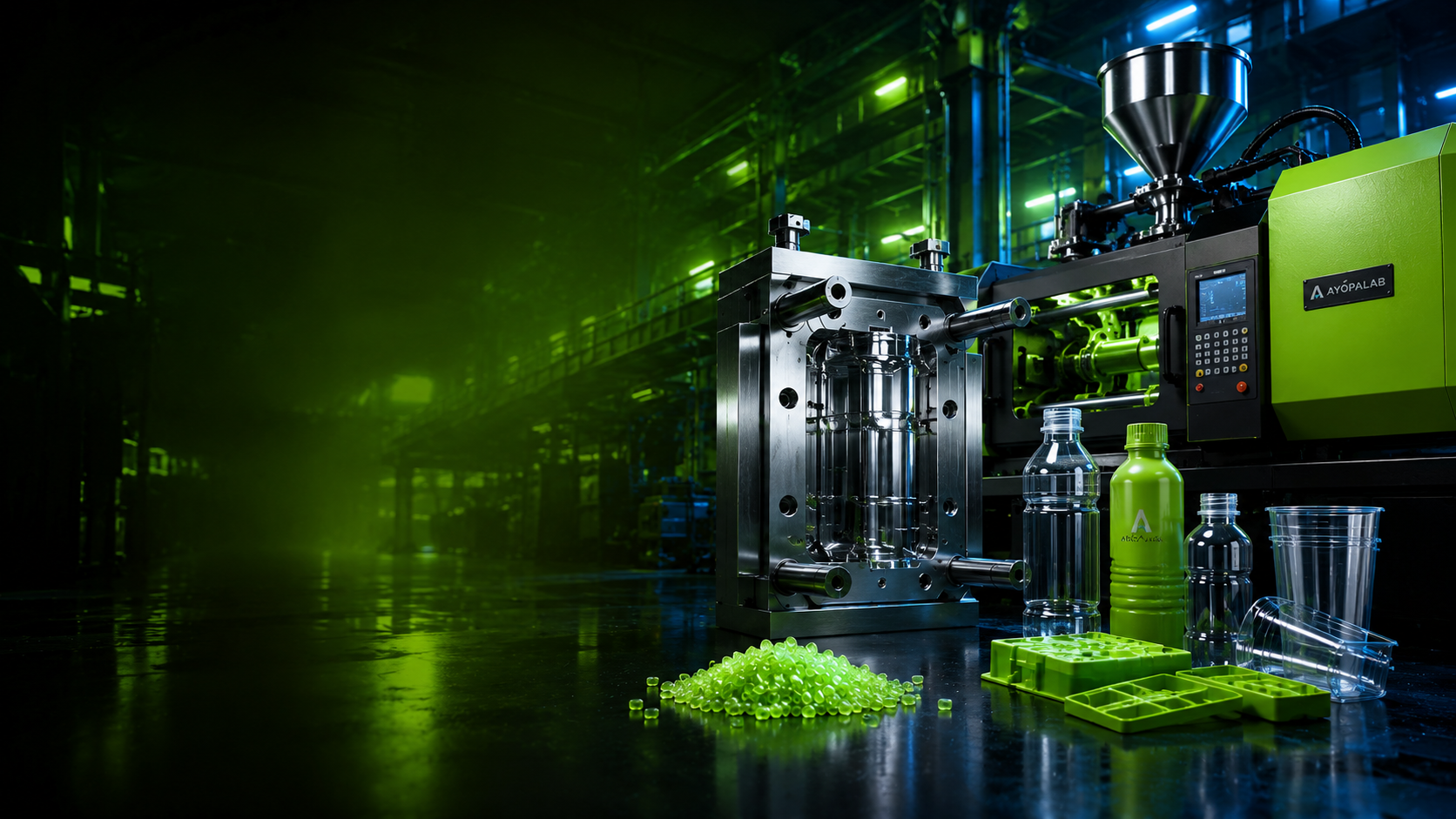 Planta de manufactura Ayopalab con inyección de plástico