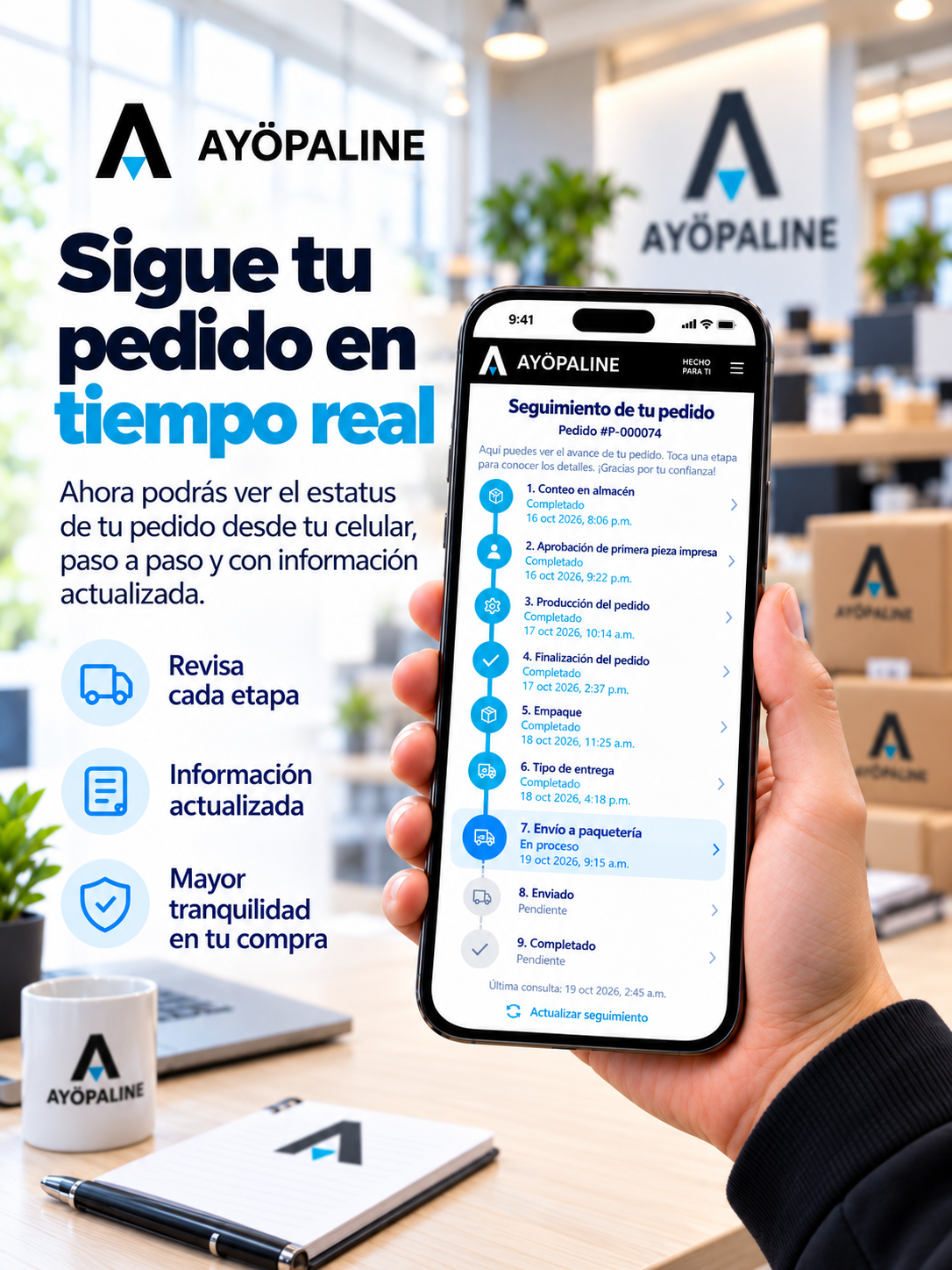 Sigue tu pedido en tiempo real