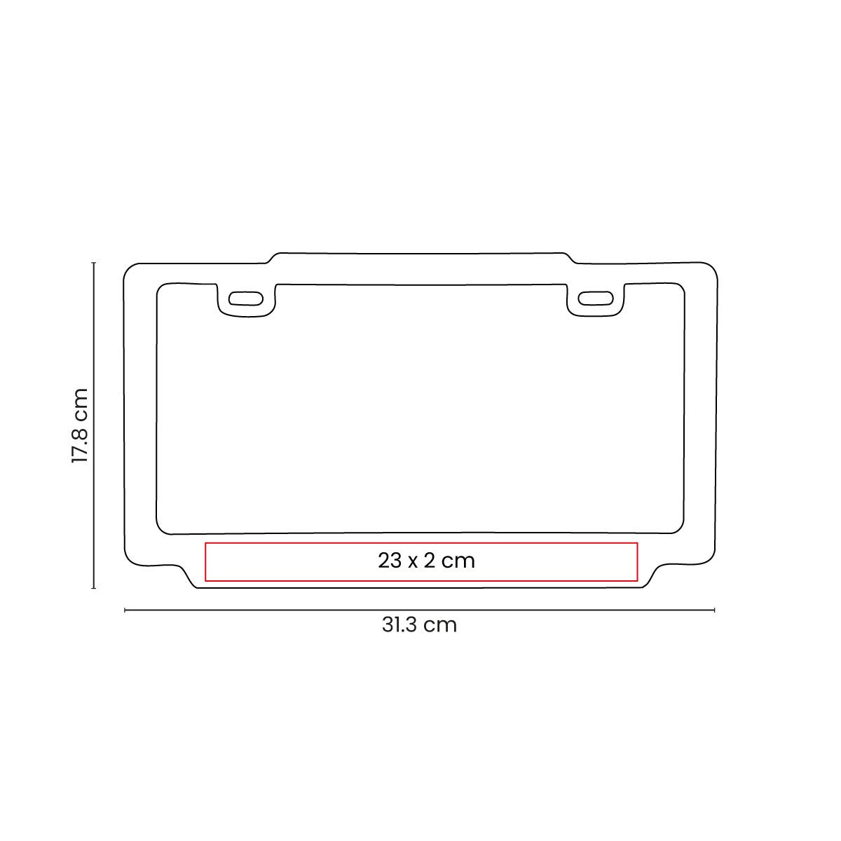 Porta Placa Varek vista 7