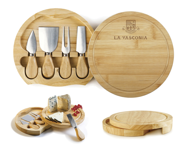 Tabla para Queso de Bambú Caoba