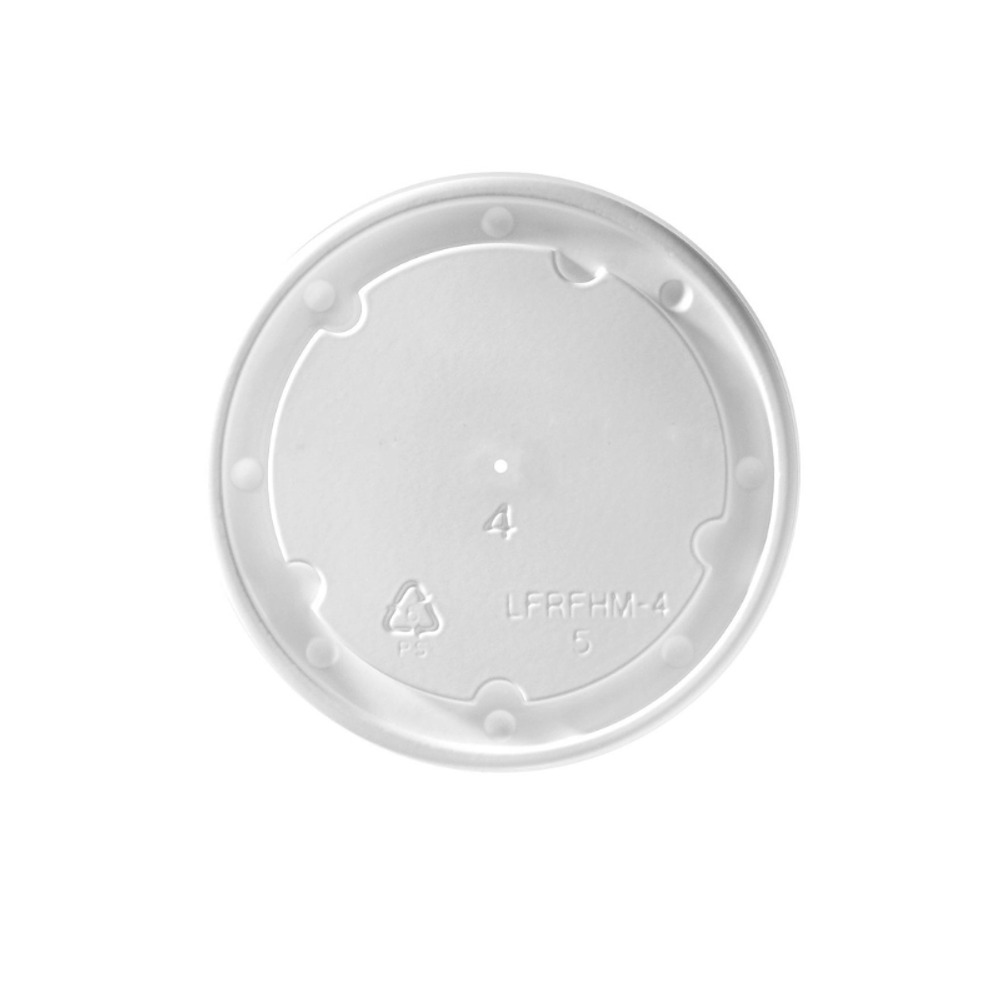 Tapa Plana Para Contenedor 4 Oz Blanca