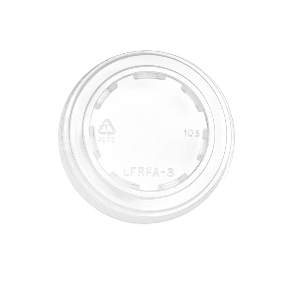 Tapa Plana Para Contenedor 3 Oz Cristal