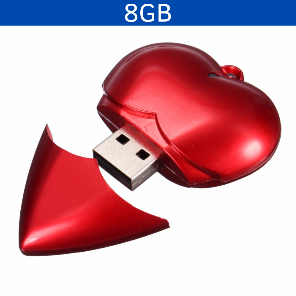 USB Corazón 8GB vista 3