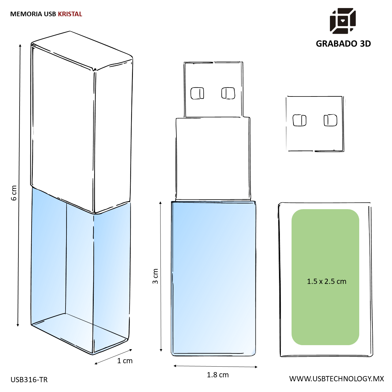 USB Kristal 32GB vista 4