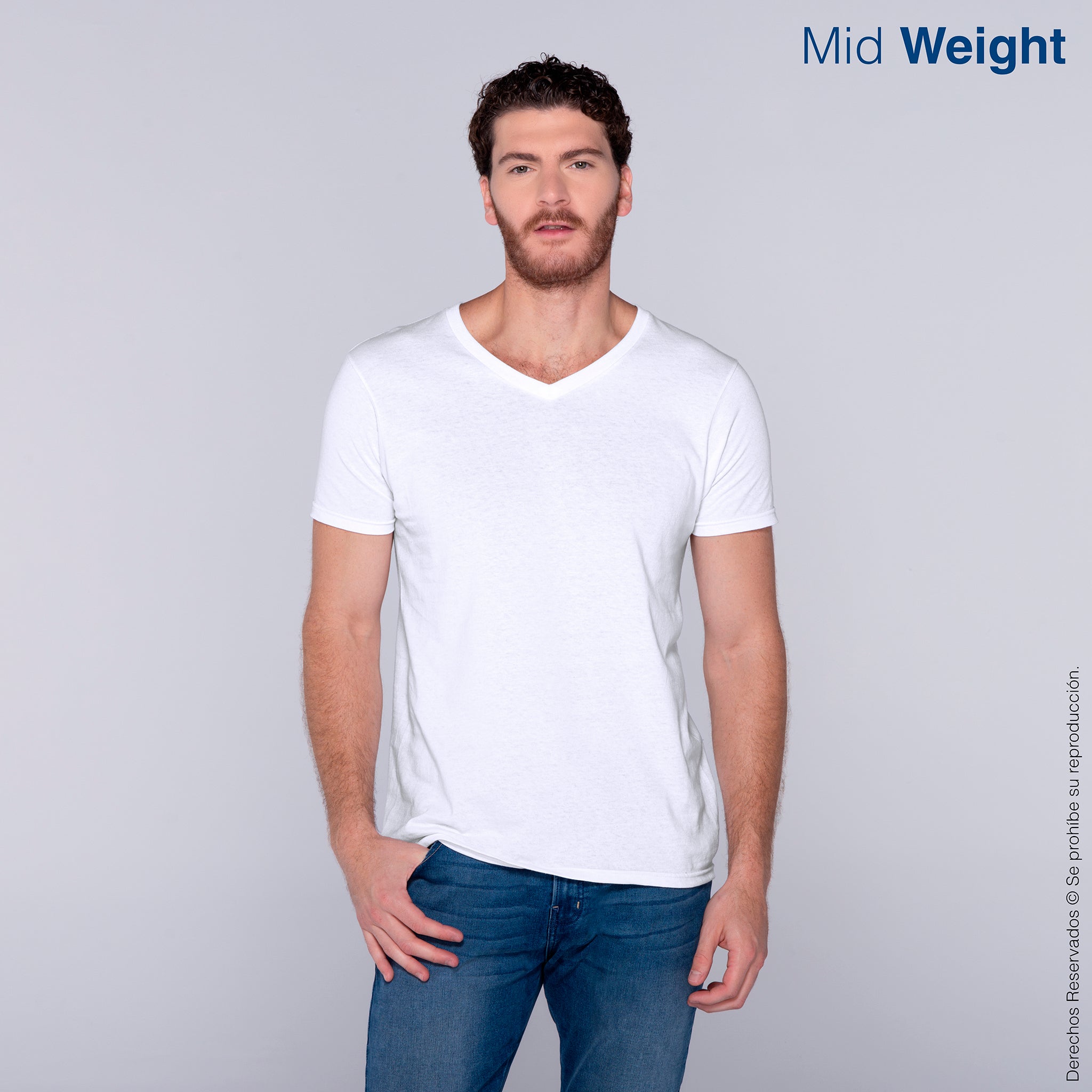 Playera Cuello V Manga Corta C0306